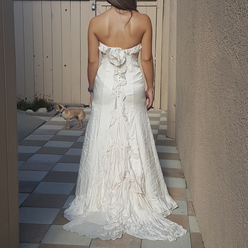Saks Fifth Avenue Ruffle Silk gown - Picture 2 of 8